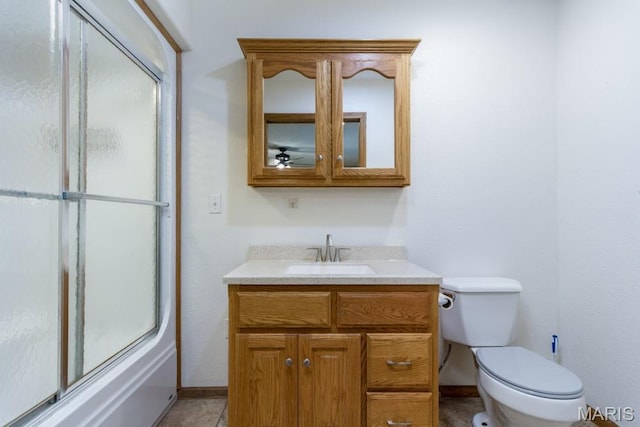 1124 Carpentry Cir, Lebanon, MO 65536 - full bathroom featuring a shower with door, vanity, and tile patterned floors