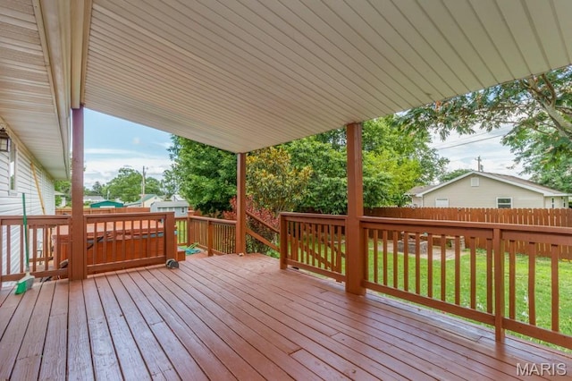 1124 Carpentry Cir, Lebanon, MO 65536 - deck with a fenced backyard