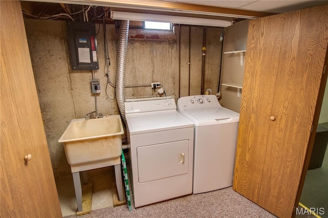 971 Cedar Dr, Wood River, IL 62095 - laundry room with independent washer and dryer and electric panel