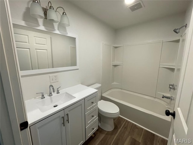 211 N Davis St, Cuba, MO 65453 - bathroom with vanity, wood finished floors, and  shower combination