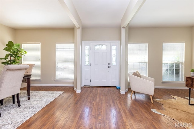 602 Whispering Willows Ct, Ballwin, MO 63021 - foyer entrance with wood finished floors and baseboards