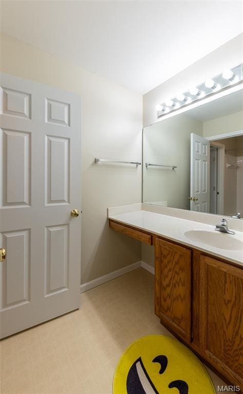 602 Whispering Willows Ct, Ballwin, MO 63021 - bathroom with vanity and tile patterned floors