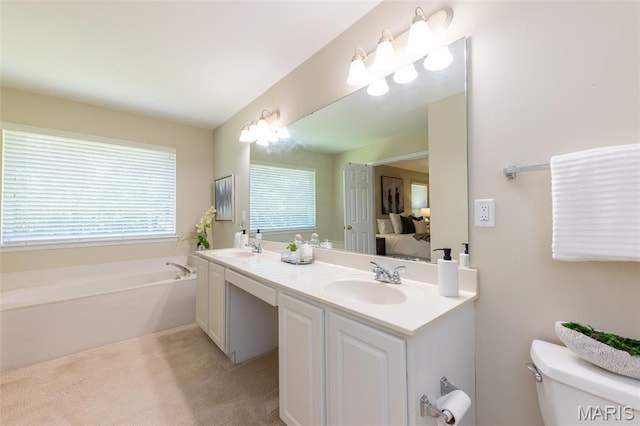 602 Whispering Willows Ct, Ballwin, MO 63021 - ensuite bathroom with double vanity and a garden tub