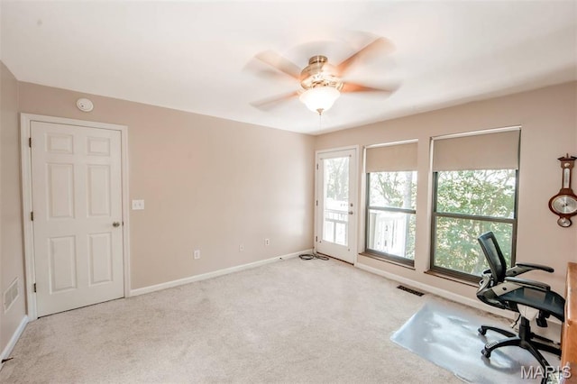 7040 Oak Shadow Ln, High Ridge, MO 63049 - unfurnished office featuring carpet flooring and a ceiling fan