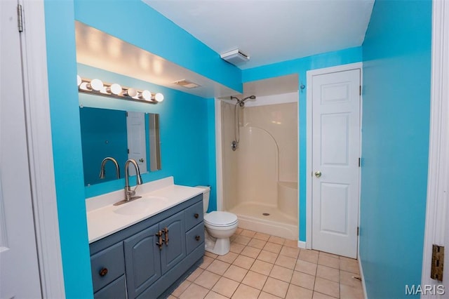 7040 Oak Shadow Ln, High Ridge, MO 63049 - bathroom with tile patterned floors, vanity, and a shower