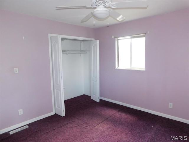 2333 Cardinal Ave, Granite City, IL 62040 - unfurnished bedroom with carpet, a closet, and ceiling fan