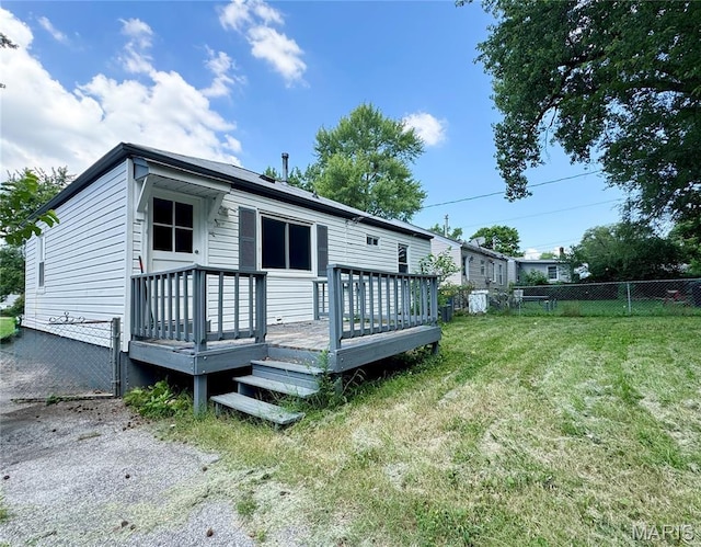 4404 Saint Leo Ln, Saint Ann, MO 63074 - rear view of property with a deck