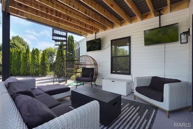 2803 Poolbrook Way, Washington, MO 63090 - view of patio / terrace with stairs and outdoor lounge area