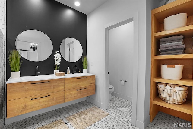 2803 Poolbrook Way, Washington, MO 63090 - bathroom with double vanity and recessed lighting