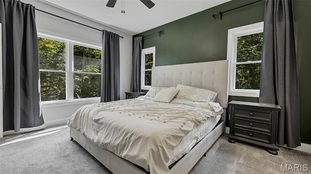 5065 Fox Bridge Rd, Wildwood, MO 63069 - carpeted bedroom with a ceiling fan