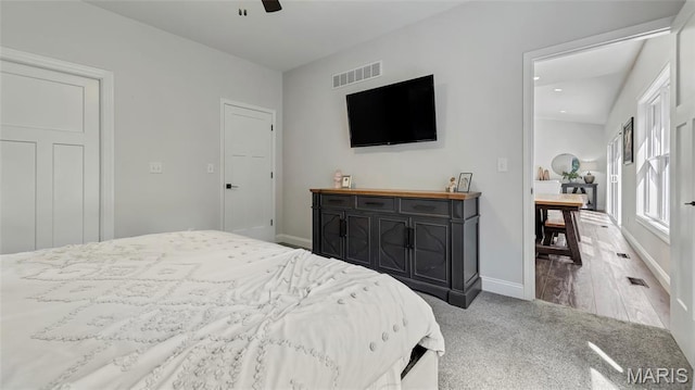 5065 Fox Bridge Rd, Wildwood, MO 63069 - bedroom featuring carpet floors, a ceiling fan, and recessed lighting