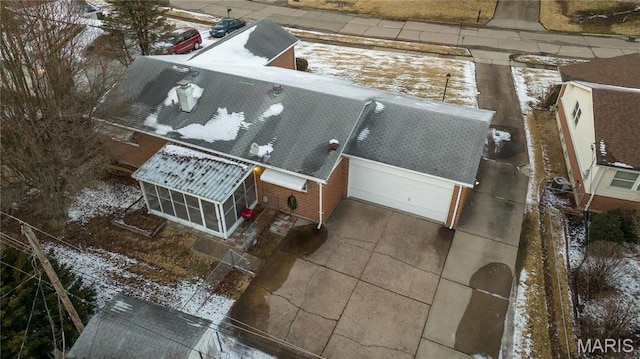 2480 Cambridge Dr, Florissant, MO 63033 - view of snowy aerial view