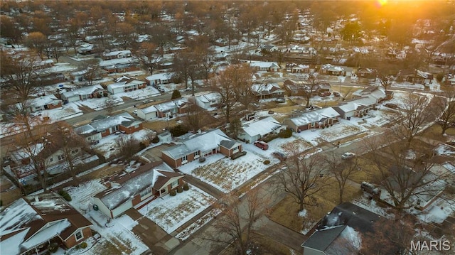2480 Cambridge Dr, Florissant, MO 63033 - snowy aerial view with a residential view