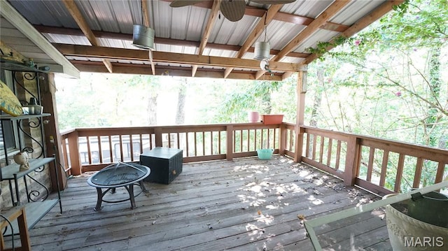18937 Wayne Route D, Wappapello, MO 63966 - deck with ceiling fan