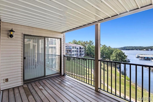 40 Robinwood Unit 2C, Lake Ozark, MO 65049 - wooden deck with a water view
