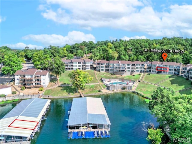 40 Robinwood Unit 2C, Lake Ozark, MO 65049 - bird's eye view of a nearby body of water