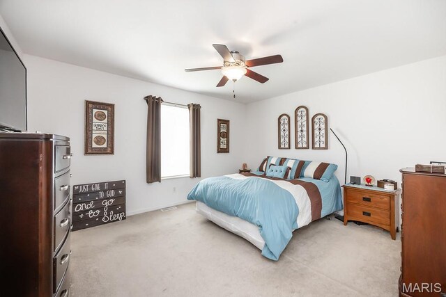132 Timberlake, Damiansville, IL 62215 - carpeted bedroom featuring a ceiling fan