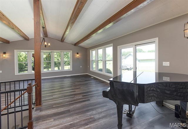 5 Lakeshore Dr, New Baden, IL 62265 - sitting room with a chandelier and dark wood finished floors
