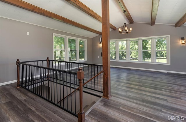 5 Lakeshore Dr, New Baden, IL 62265 - stairway featuring a chandelier and wood finished floors