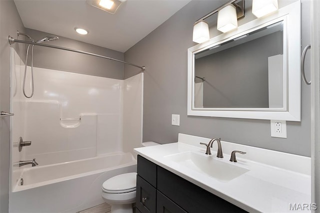 5 Lakeshore Dr, New Baden, IL 62265 - bathroom with vanity, bathing tub / shower combination, and recessed lighting