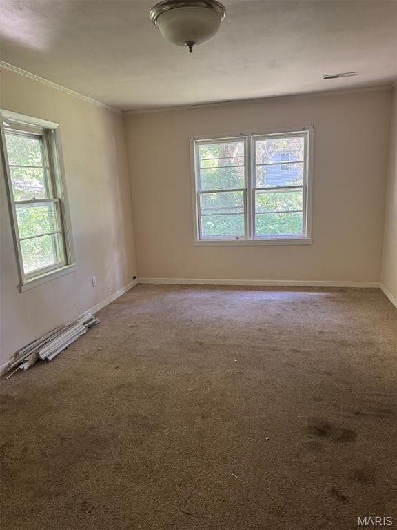 935 Pershing St, Poplar Bluff, MO 63901 - spare room with crown molding and carpet floors