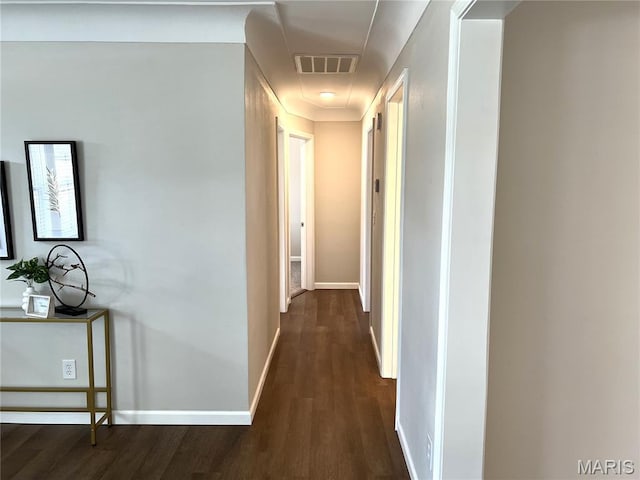 218 Mill St, Bethalto, IL 62010 - corridor featuring dark wood finished floors