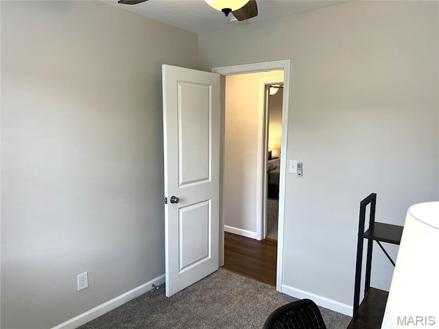 218 Mill St, Bethalto, IL 62010 - bedroom with dark carpet and baseboards