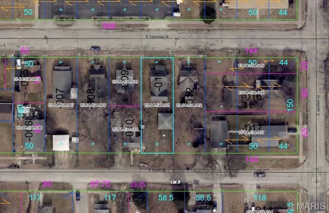 204 E Columbia St, Litchfield, IL 62056 - aerial overview of property's location