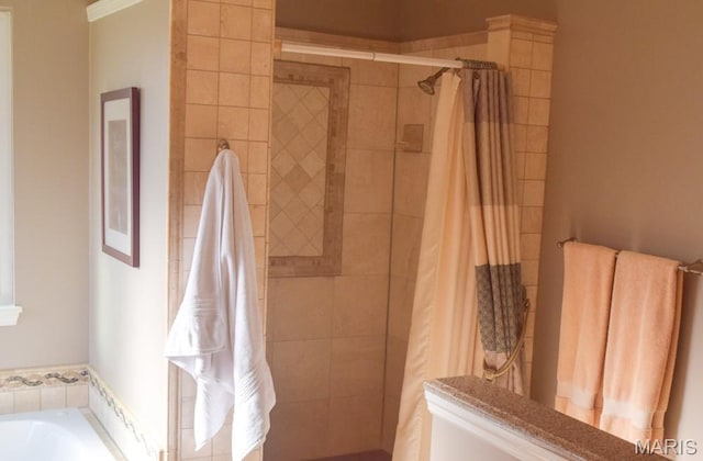 1741 Ivy Chase Ct, Fenton, MO 63026 - full bathroom featuring a bath and a tile shower