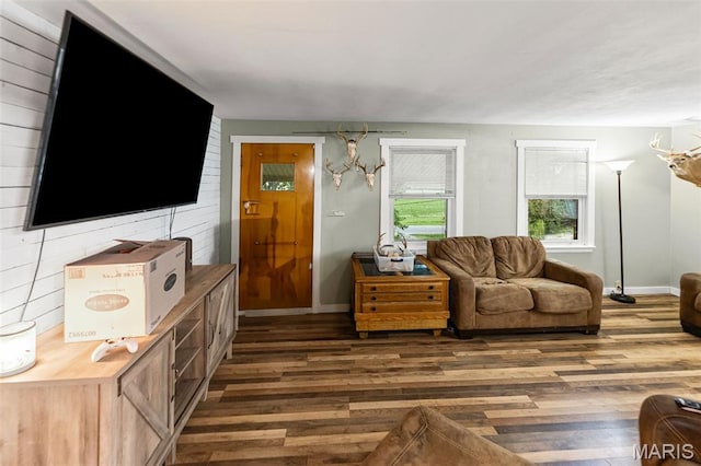 1752 N Bluff Rd, Collinsville, IL 62234 - living room featuring a chandelier and wood finished floors