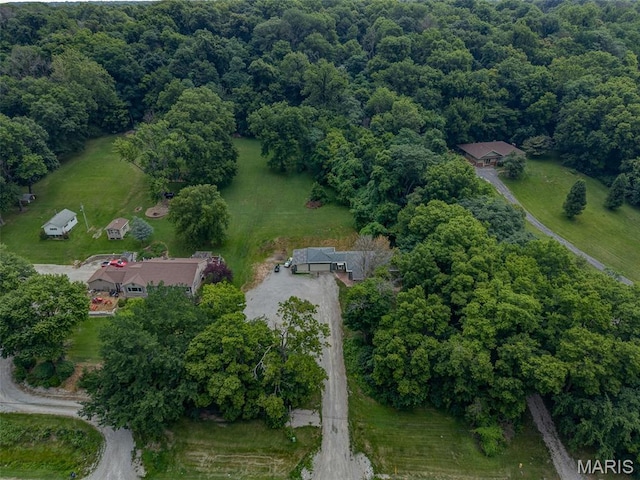 1752 N Bluff Rd, Collinsville, IL 62234 - aerial view of property's location with a heavily wooded area