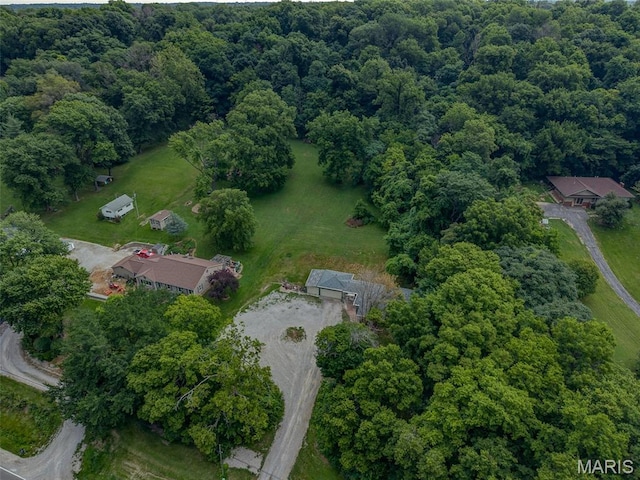 1752 N Bluff Rd, Collinsville, IL 62234 - aerial view of property and surrounding area with a forest