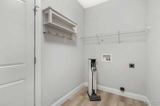 845 Kingston Hills Ct, Fenton, MO 63026 - laundry room with hookup for an electric dryer, washer hookup, and light wood finished floors