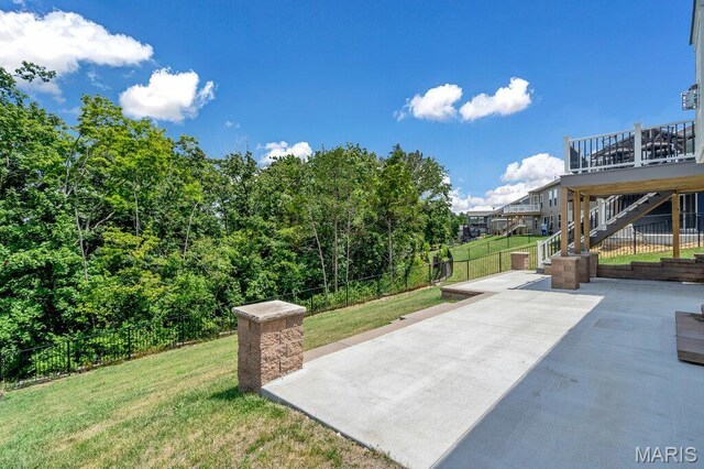 845 Kingston Hills Ct, Fenton, MO 63026 - view of patio / terrace featuring stairs and a deck