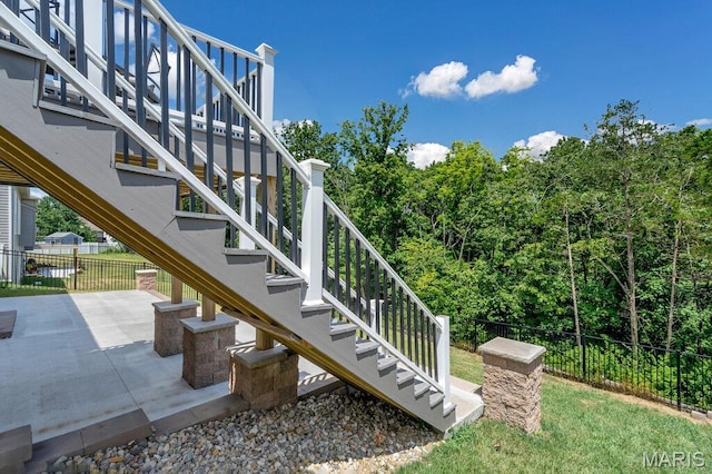 845 Kingston Hills Ct, Fenton, MO 63026 - view of patio featuring stairway