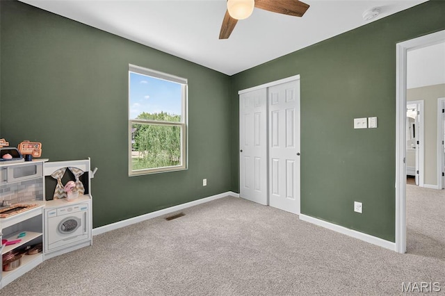 907 Wilderness Way Dr, Eureka, MO 63025 - game room featuring carpet flooring and ceiling fan