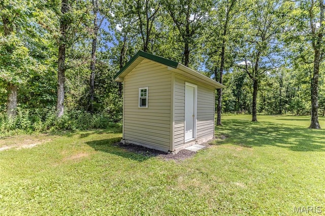 view of shed