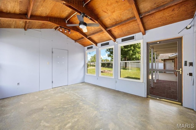 65 Harmon Dr, Lebanon, IL 62254 - unfurnished sunroom with ceiling fan