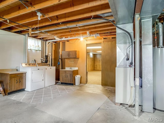 1471 Ladd Ave, Edwardsville, IL 62025 - unfinished basement with independent washer and dryer and water heater