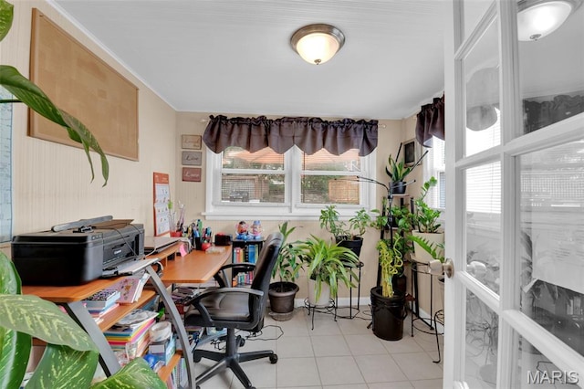 22 Green Acres Rd, Bellefontaine Nghbrs, MO 63137 - office area with light tile patterned floors