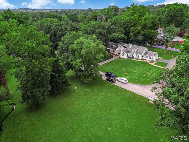 22 Green Acres Rd, Bellefontaine Nghbrs, MO 63137 - aerial view of property and surrounding area with a forest