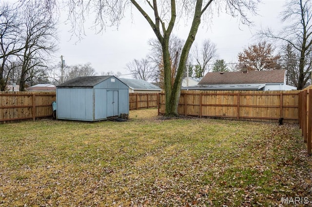 601 E Jefferson St, Ofallon, IL 62269 - fenced backyard featuring a shed