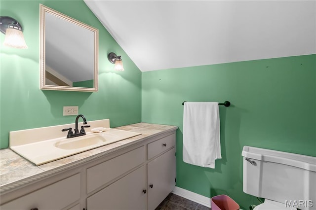 549 E 9th St, Alton, IL 62002 - bathroom with vaulted ceiling and vanity