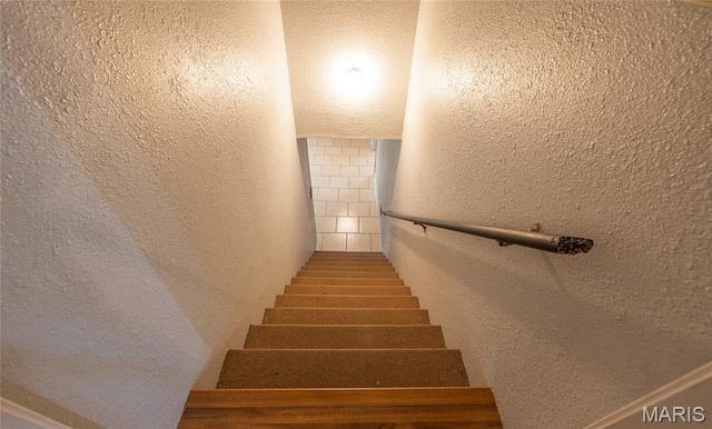 305 Pine Tree Rd, Rolla, MO 65401 - stairway with a textured wall