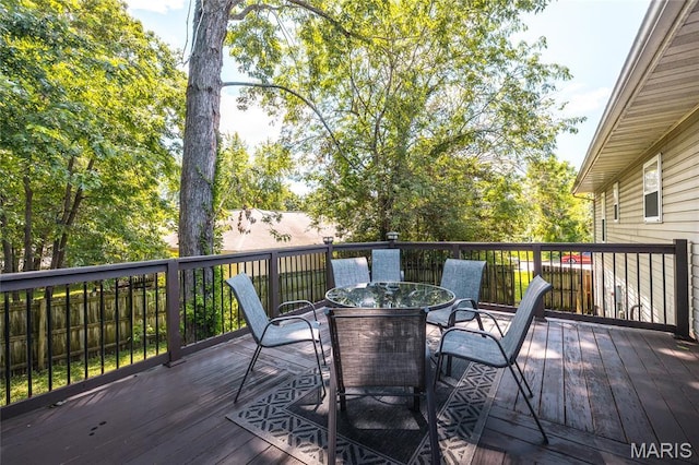 305 Pine Tree Rd, Rolla, MO 65401 - deck featuring outdoor dining area