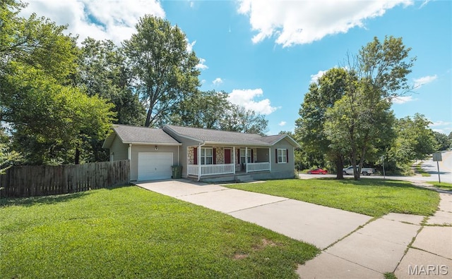 305 Pine Tree Rd, Rolla, MO 65401 - single story home with a porch, an attached garage, and driveway