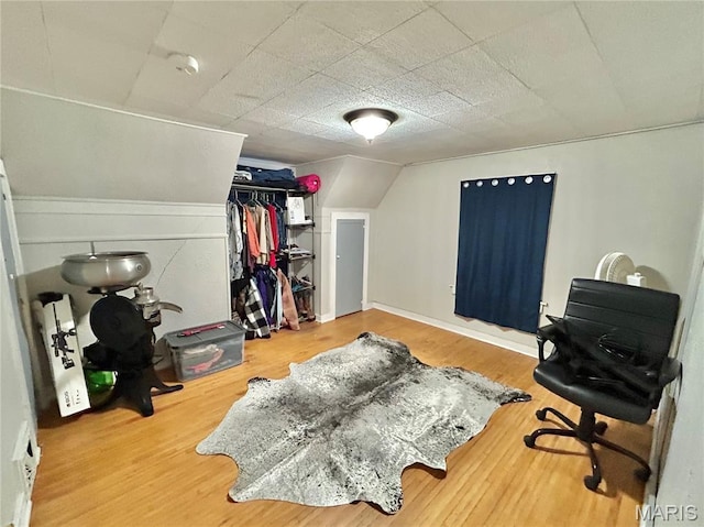 1409 S Washington St, Salem, MO 65560 - bedroom featuring wood finished floors, a closet, and lofted ceiling