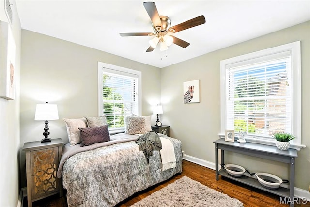 8049 Gannon Ave, Saint Louis, MO 63130 - bedroom featuring wood finished floors and ceiling fan