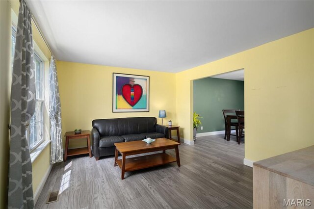 269 Sassafras Parc Dr, Ofallon, MO 63368 - living area with baseboards and wood finished floors