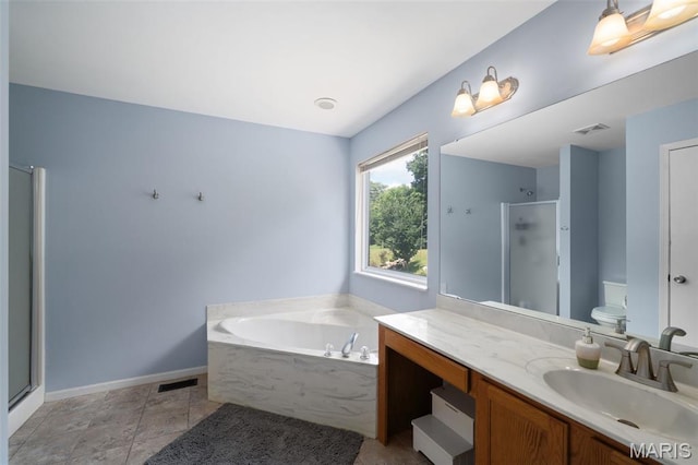 269 Sassafras Parc Dr, Ofallon, MO 63368 - full bath with a shower stall, vanity, and a garden tub